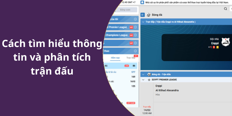 Cách tìm hiểu thông tin và phân tích trận đấu